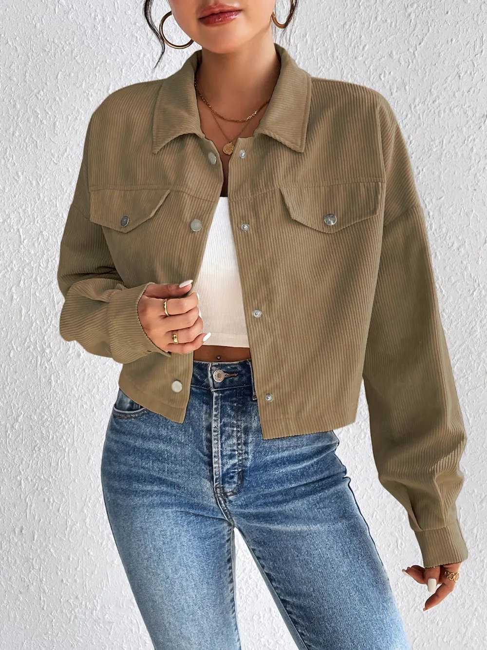 Snap Down Long Sleeve Jacket, image 4