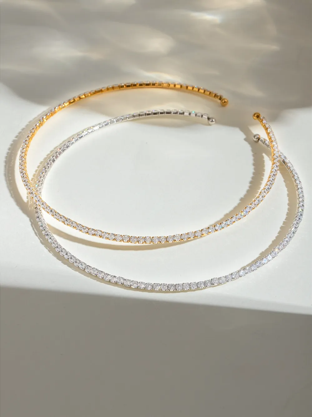 Stainless Steel Inlaid Zircon Necklace, image 12