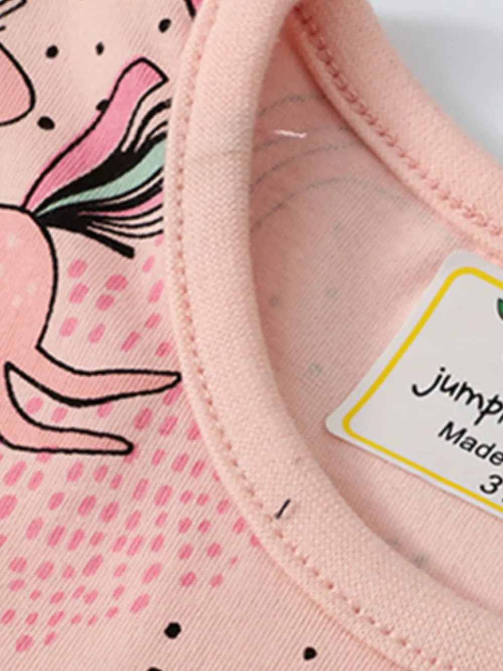 Children's Unicorn Print Round Neck Summer Dress, image 2