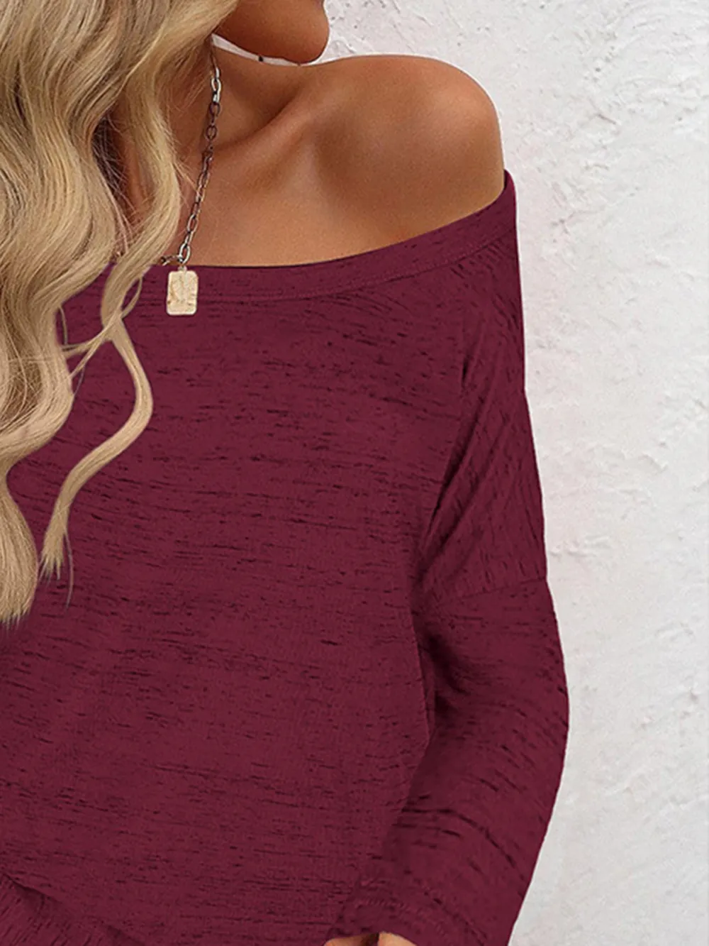Full Size Heathered Long Sleeve Top, image 8