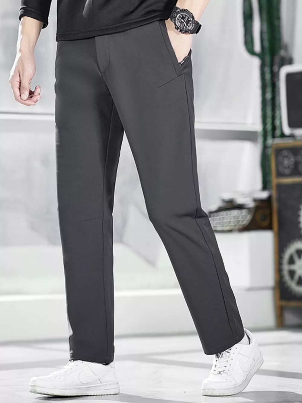 Men's Plus Size Lightweight Wide Leg Pants, image 3