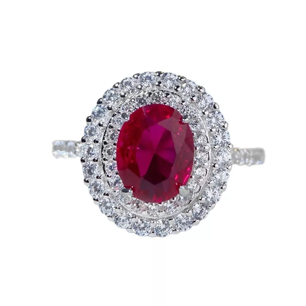 925 Sterling Silver Zircon Round Ring, image 5