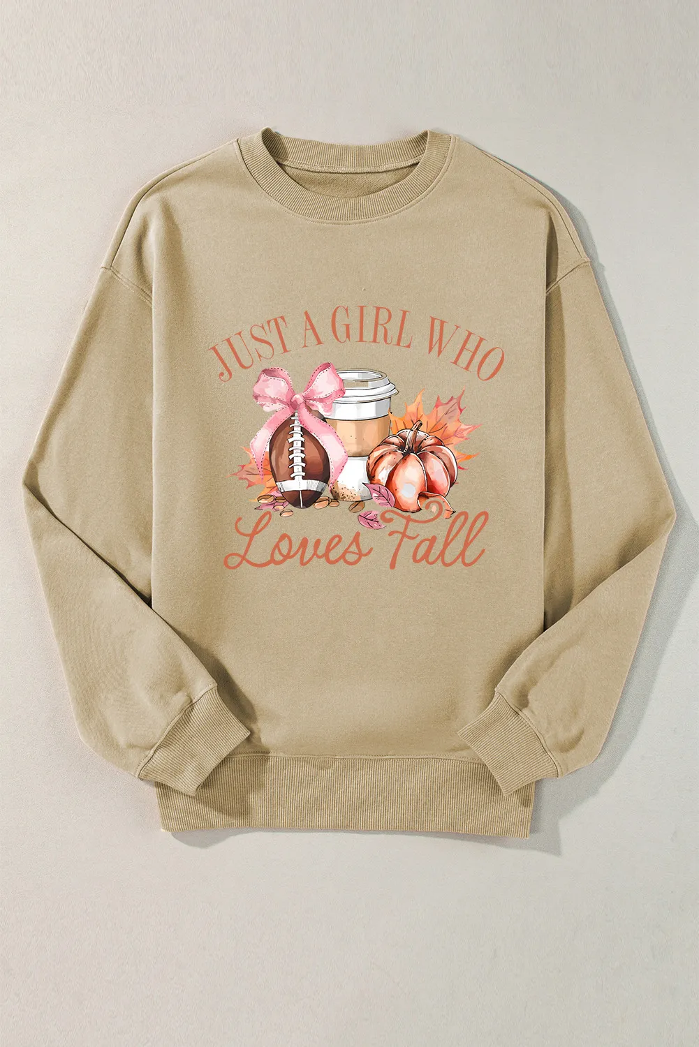 Graphic Round Neck Long Sleeve Sweatshirt, image 2