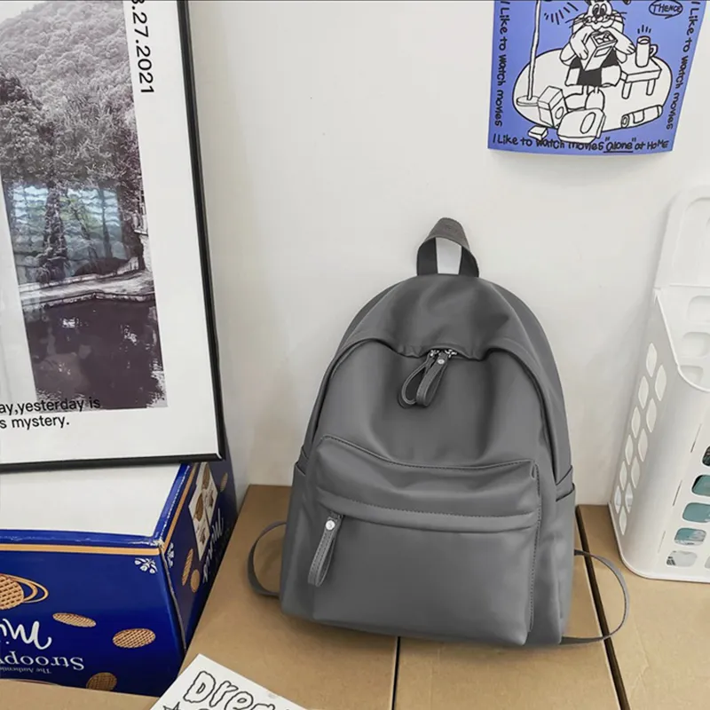 PU Leather Zip Backpack Bag, image 11
