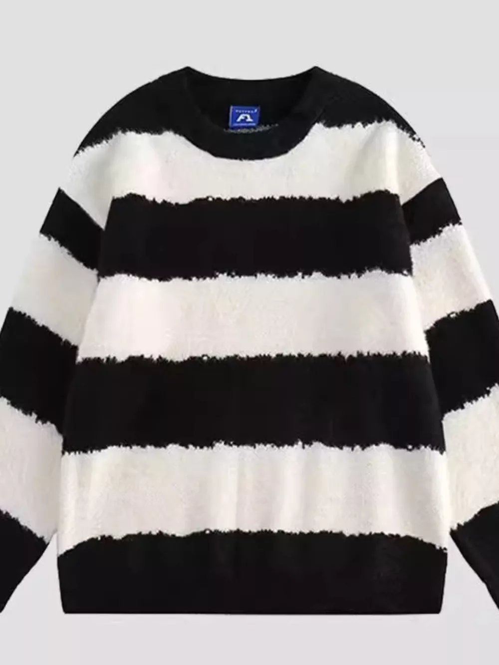 Men's Striped Knitted Long Sleeve Sweater