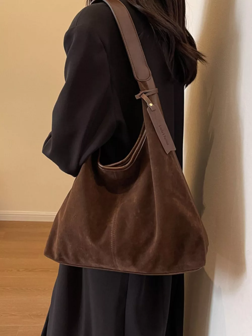 Adjustable Strap Corduroy Shoulder Bag, image 7