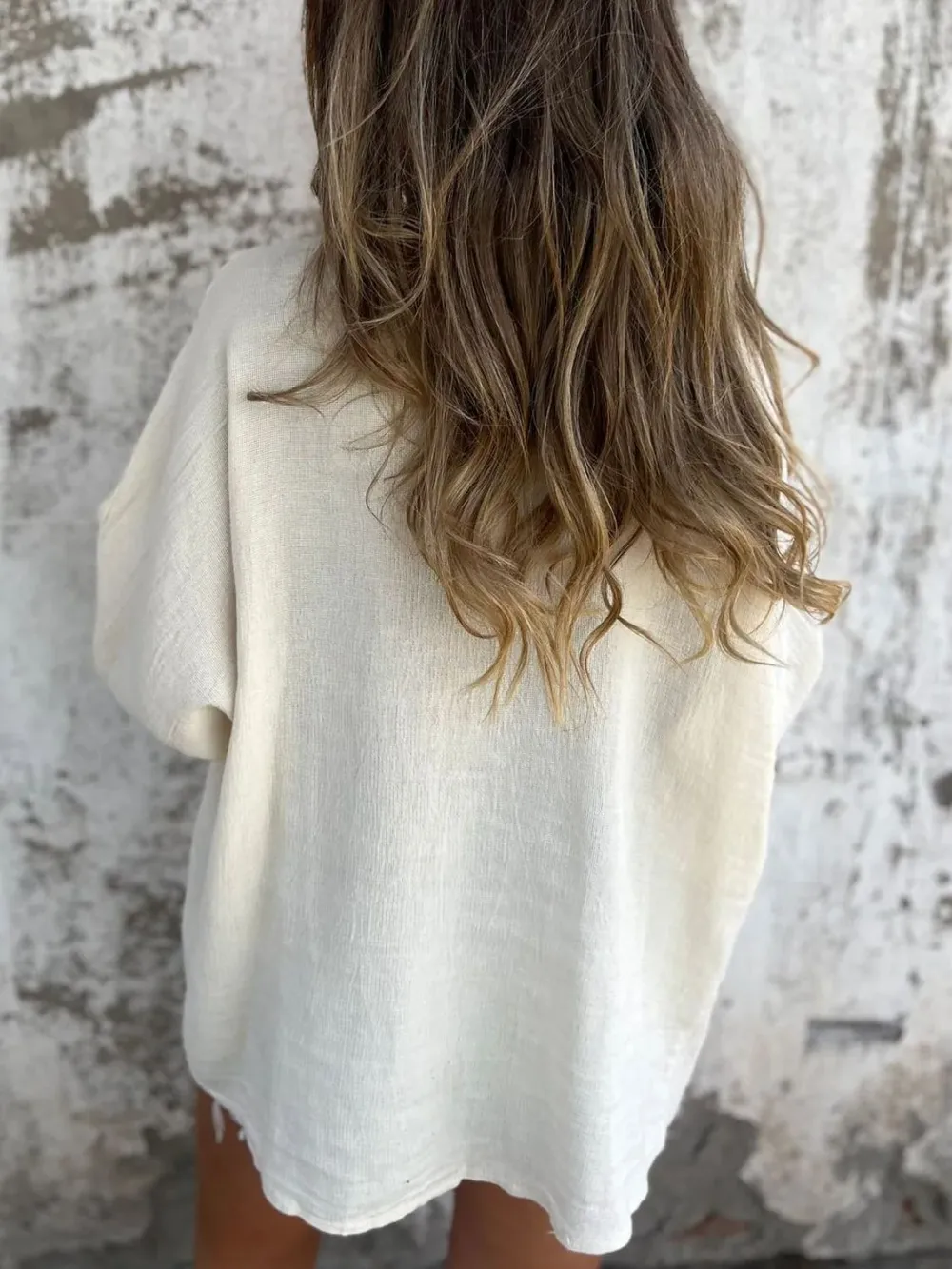 Full Size One Button Long Sleeve Shirt Plus Size, image 5