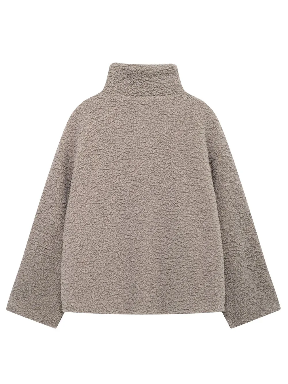 Zip Up Turtleneck Long Sleeve Plush Jacket, image 22
