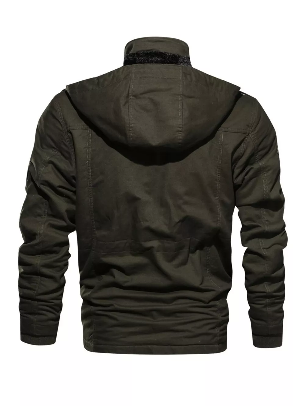 Men's Plus Size Zip Up Warm Winter Coat, image 3