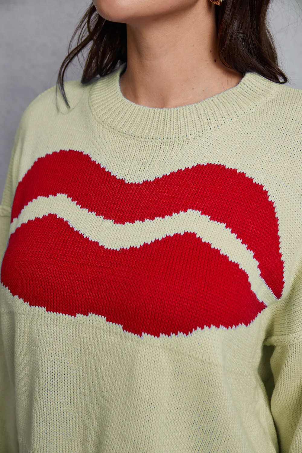 Lip Fringe Round Neck Sweater, image 16