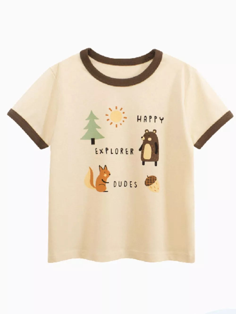 Children's Happy Explorer Woodland Creatures Graphic T-Shirt