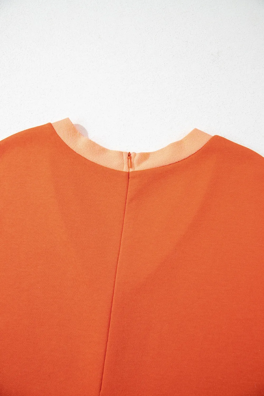 Two-Tone Short Sleeve V Neck Patched Pocket Romper, image 2