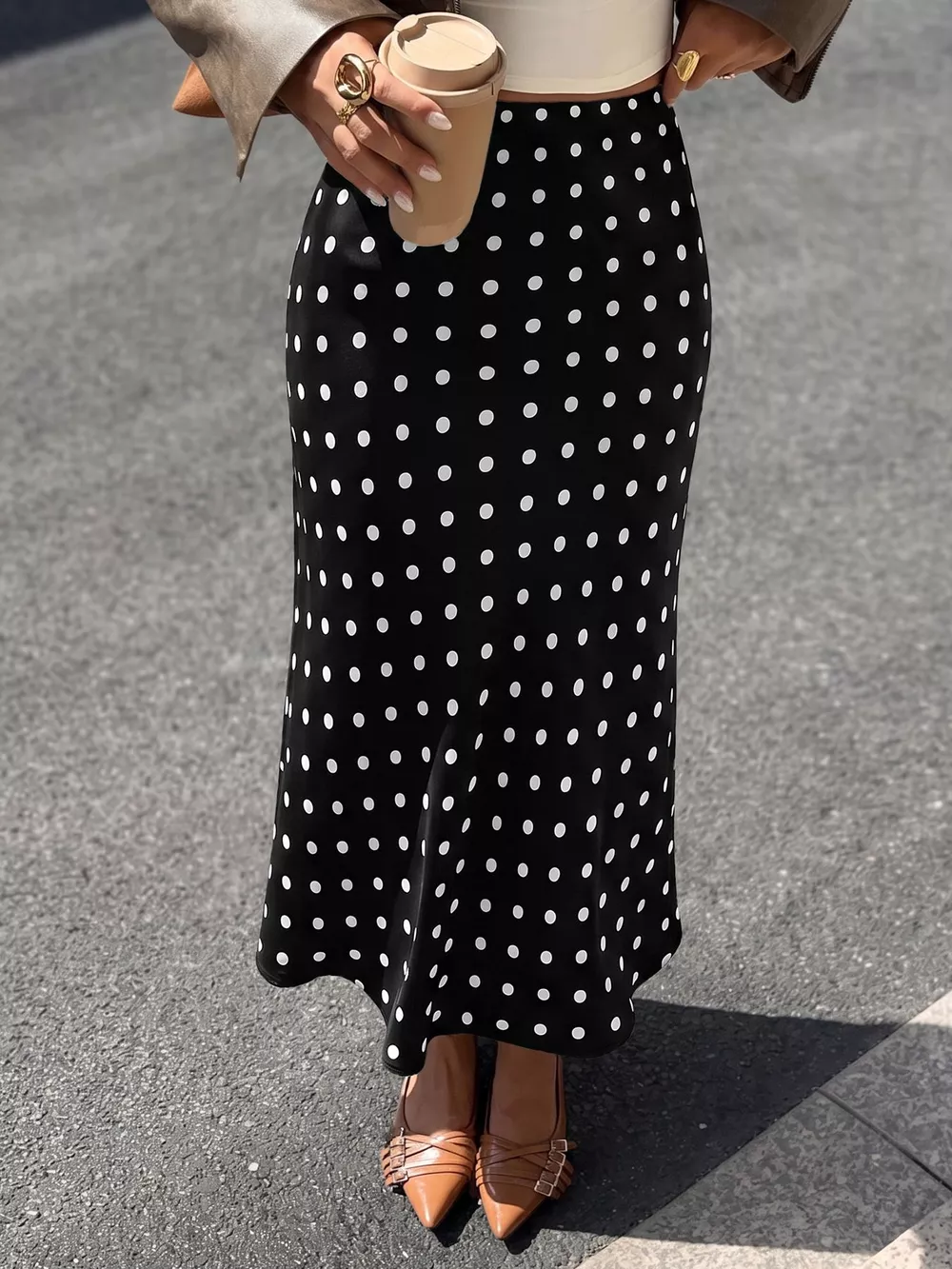 Polka Dot Midi Skirt, image 18