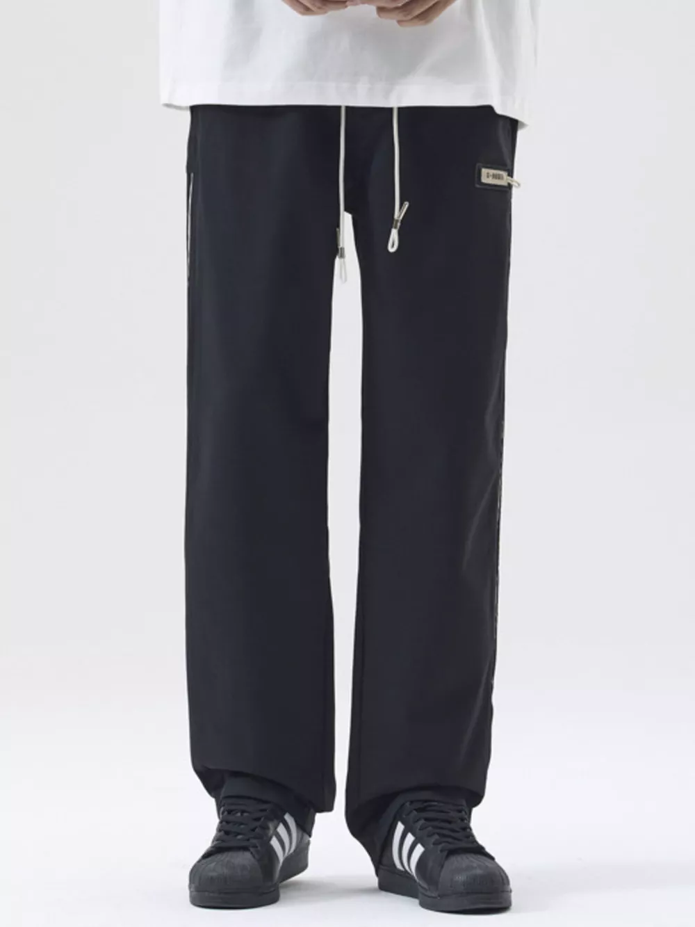 Men's Full Size Side Striped Wide Leg Casual Pants Plus Size, image 5