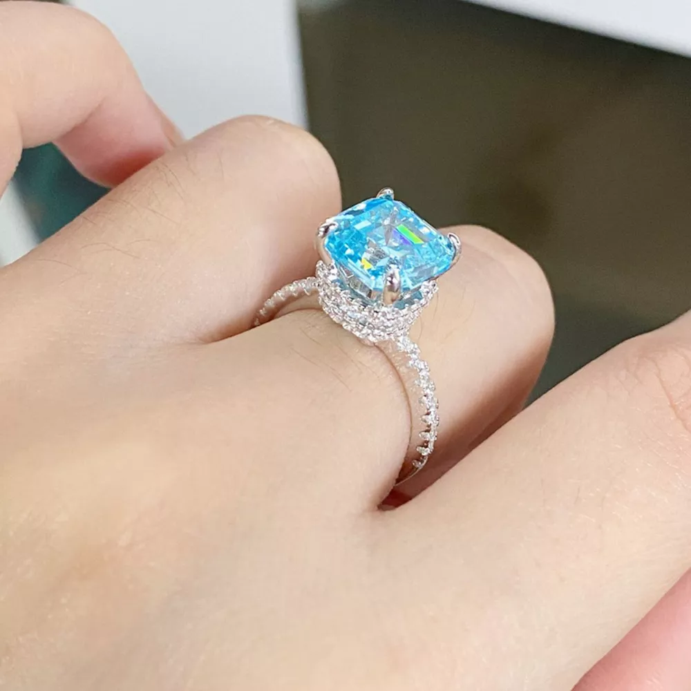 925 Sterling Silver Square Ring, image 2