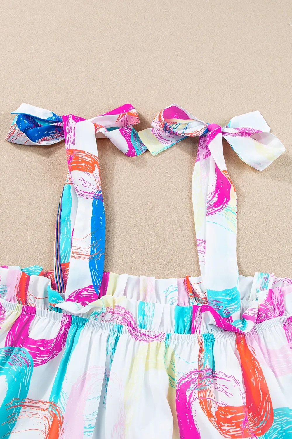 Tied Printed Sleeveless Mini Dress, image 8