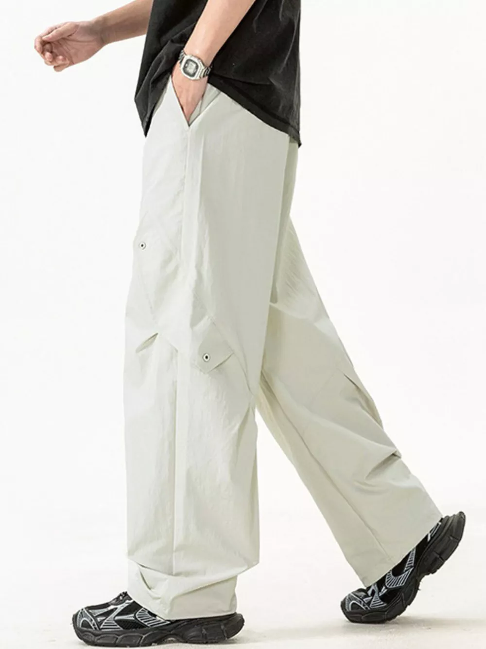 Men's Plus Size Loose Fit Cargo Pants, image 3