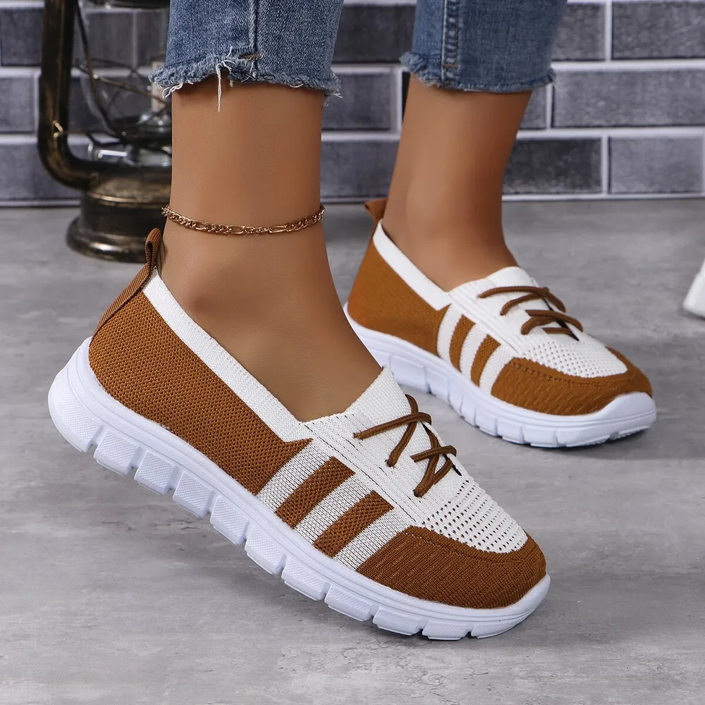 Mesh Contrast Flat Slip-Ons, image 6