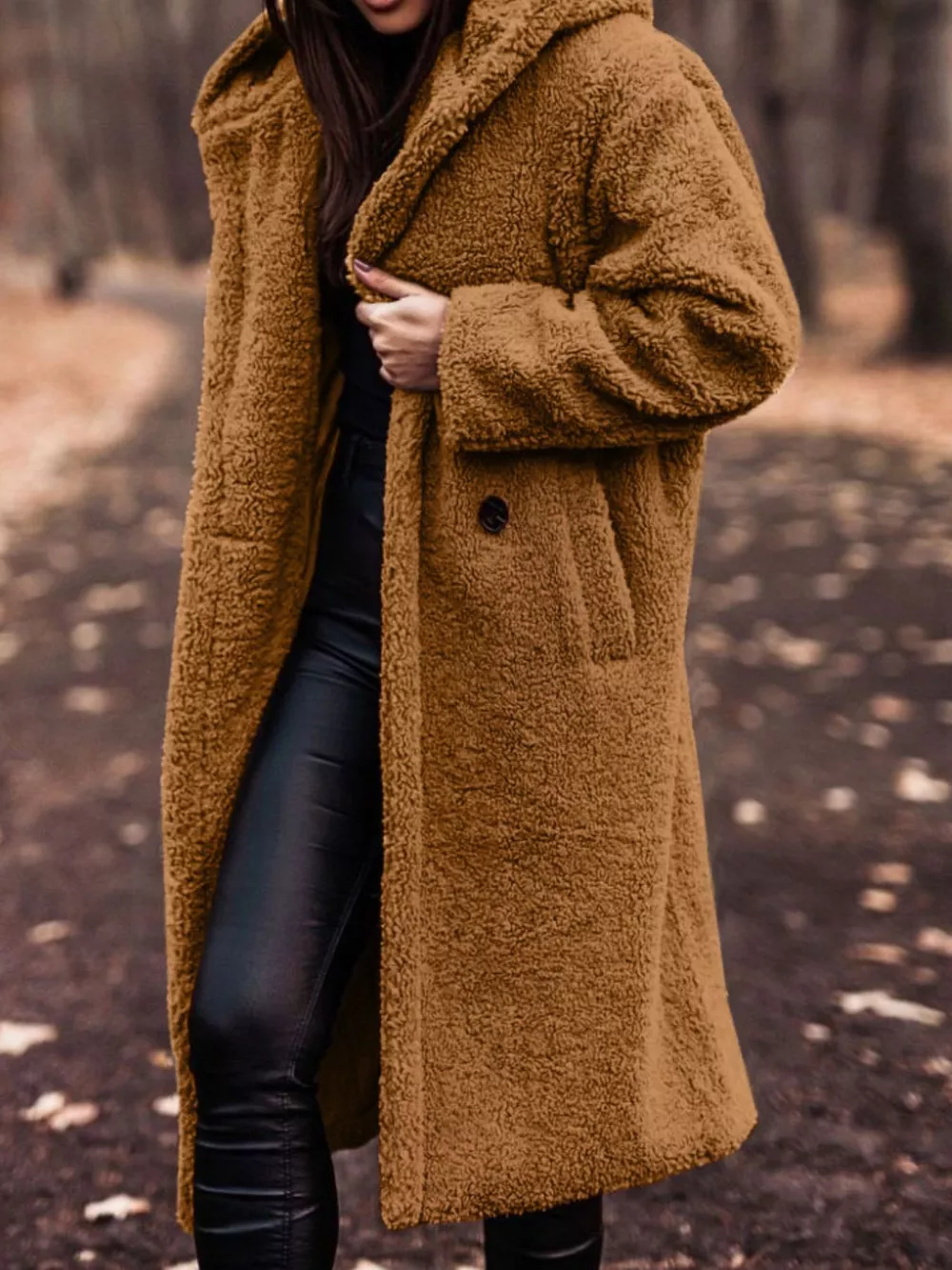Teddy Bear Hooded Longline Outerwear, image 16