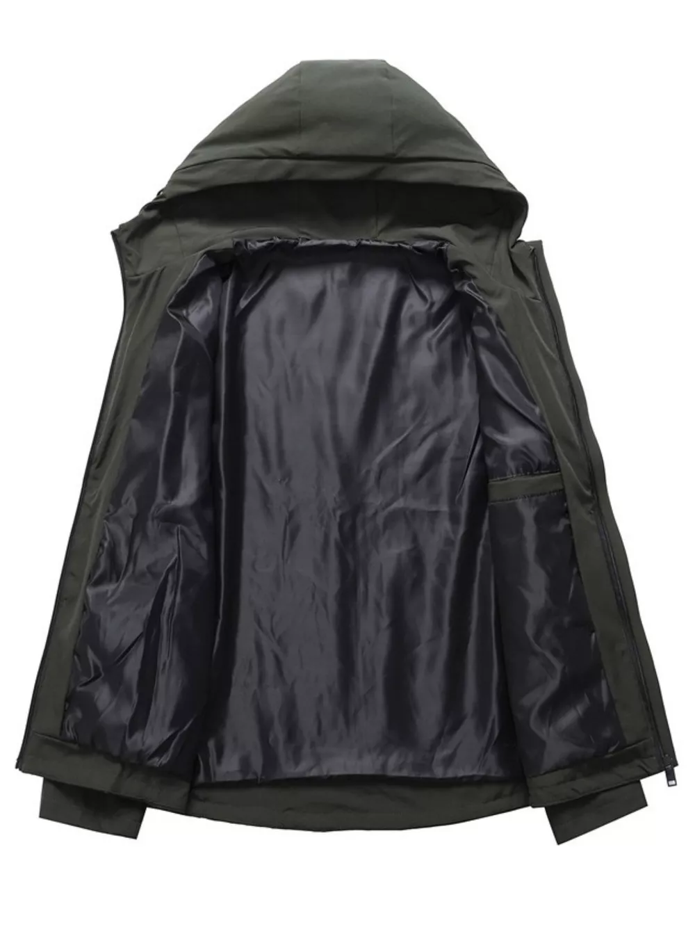Men's Plus Size Casual Hooded Windproof Jacket, image 3