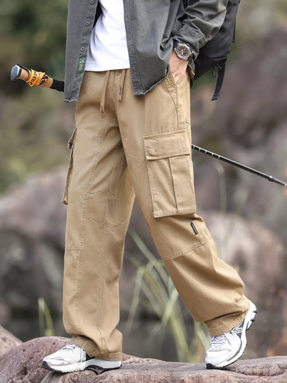 Men's Plus Size Relaxed Fit Cargo Pants, image 6