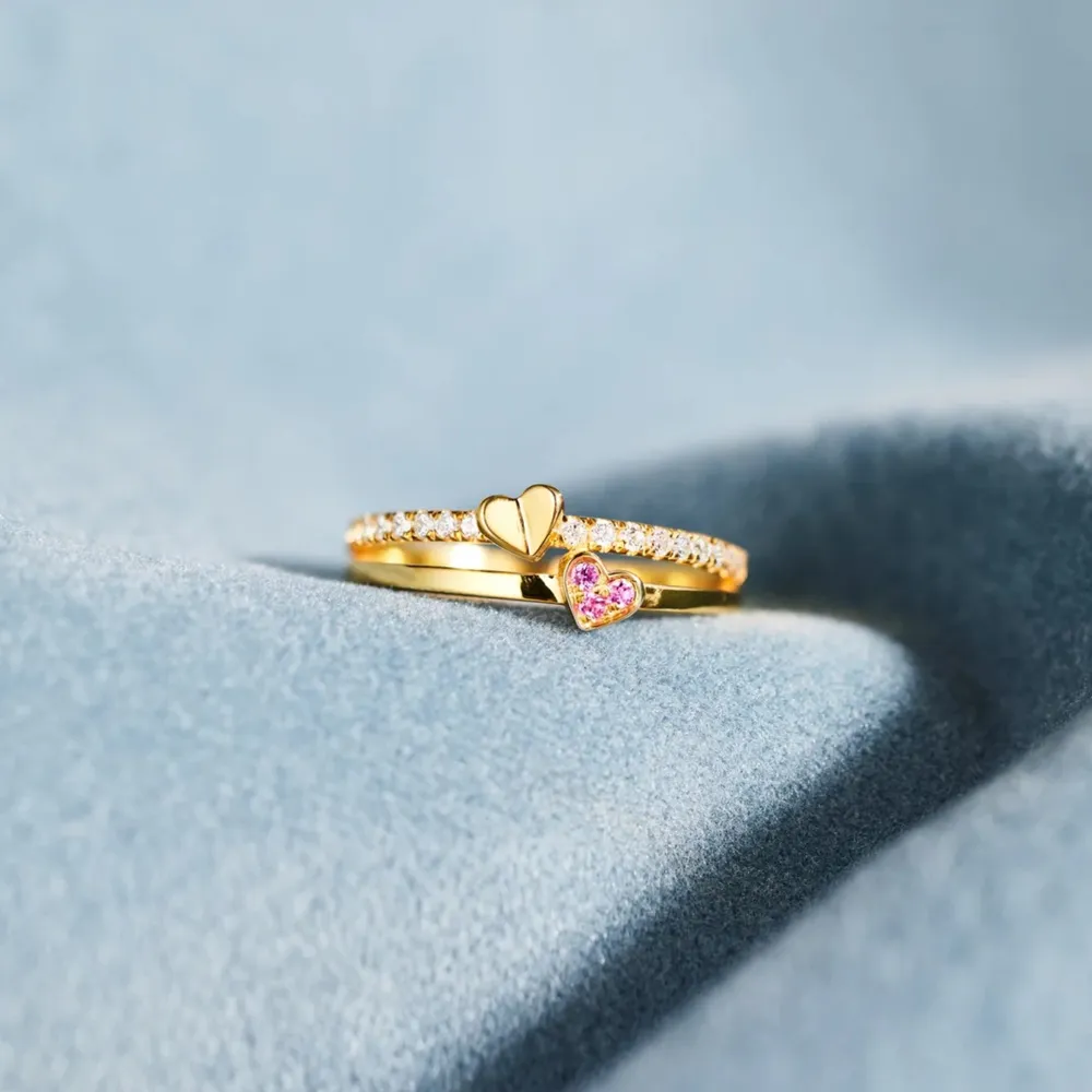 18K Gold-Plated 925 Sterling Silver Double-Layered Ring, image 4