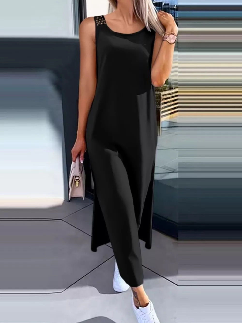 Side Slit Sleeveless Maxi Dress, image 7