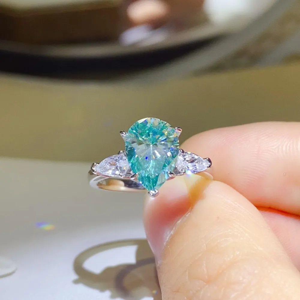 2 Carat 925 Sterling Silver Moissanite Ring, image 5