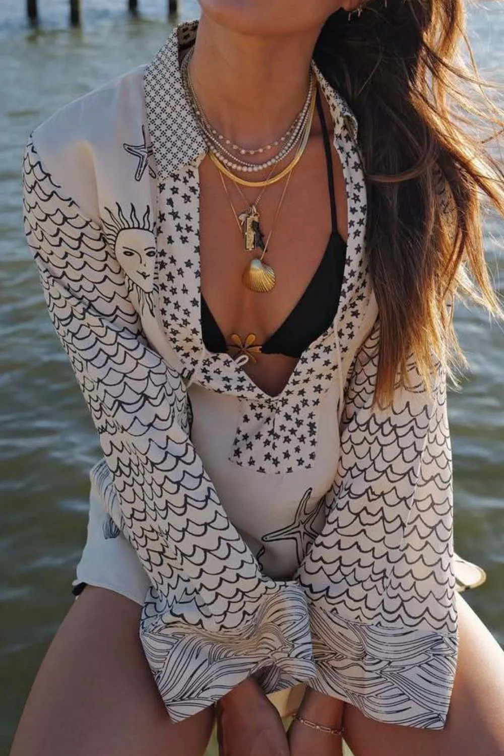 Nautical Print Top and Shorts Set, image 4