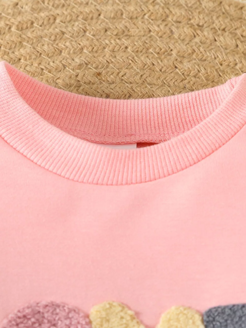 Children's Letter Round Neck Top and Pants Set, image 15
