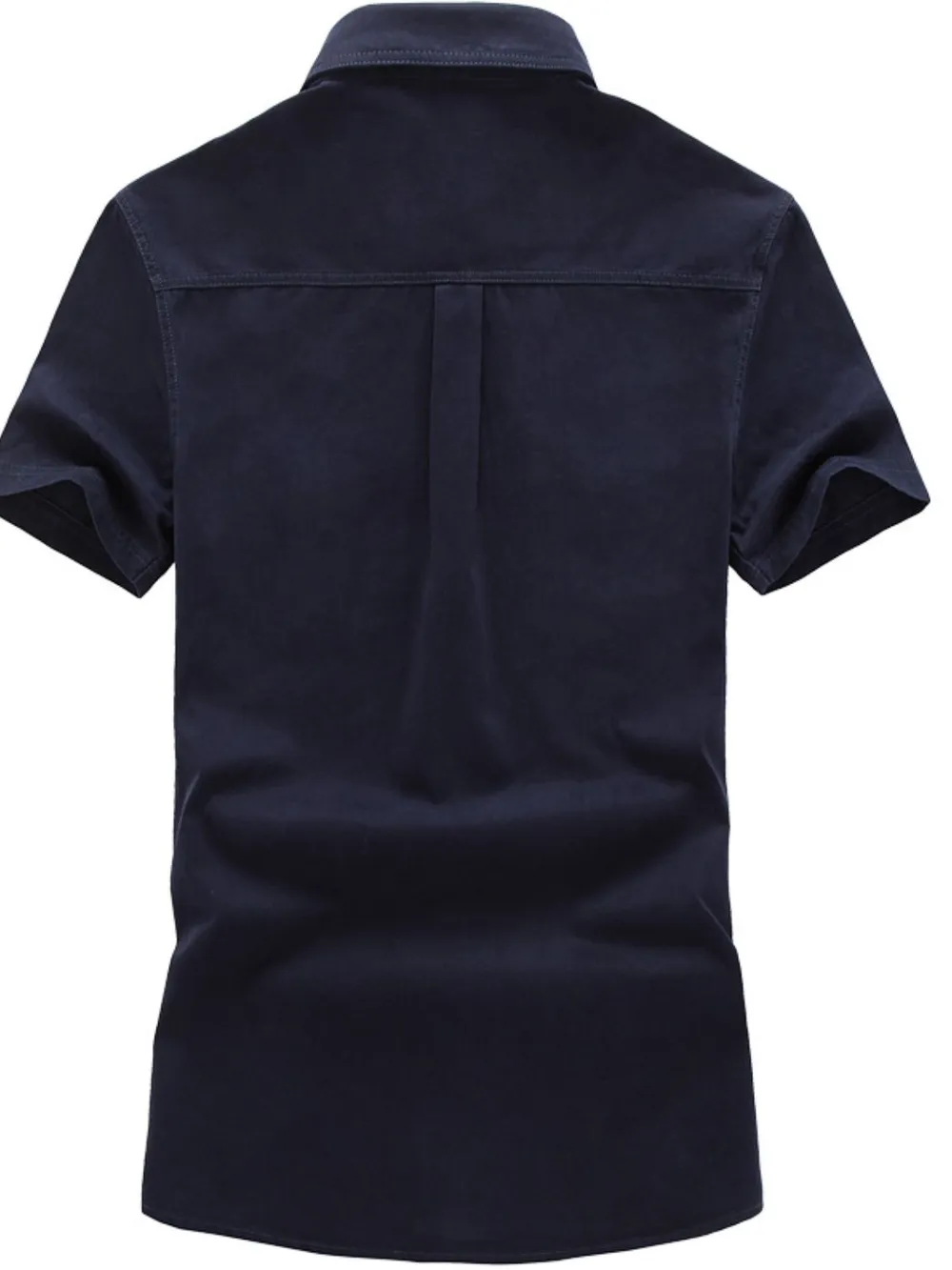 Men's Plus Size Embroidered Collared Neck Short Sleeve Shirt, image 4