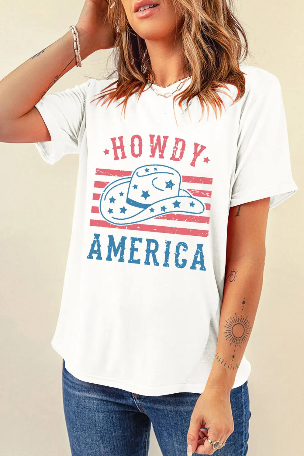 Graphic Round Neck Short Sleeve T-Shirt, image 2