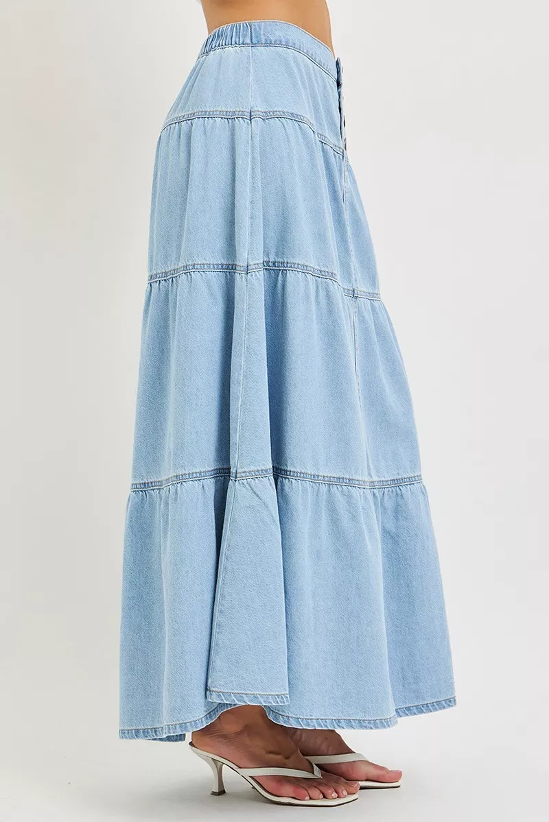 High Rise Ruffle Long Skirts, image 2