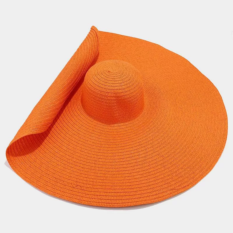 Oversized Wide Brim Straw Sun Hat, image 14