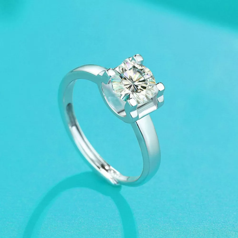 5 Carat Moissanite 925 Sterling Silver Ring, image 3