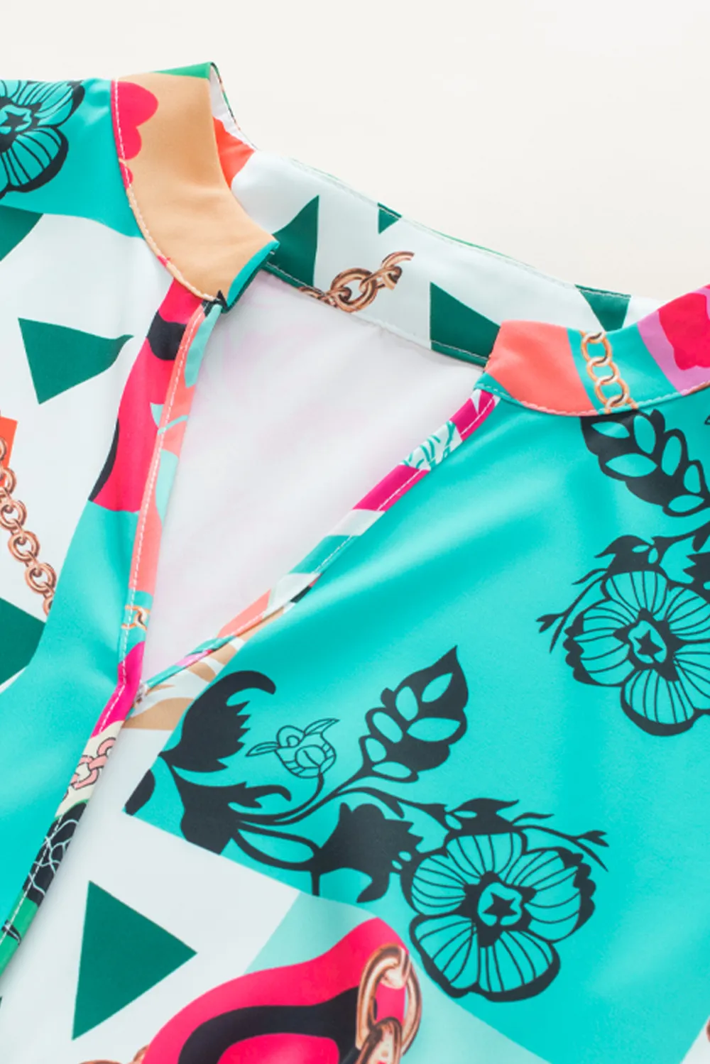 Printed Surplice Half Sleeve Mini Dress, image 5