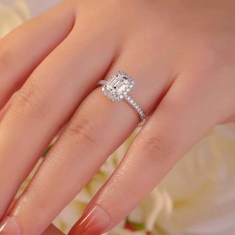 1 Carat Moissanite 925 Sterling Silver Ring, image 7