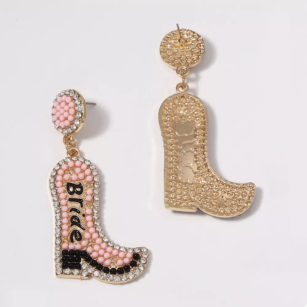 Bride Boot Dangle Earrings, image 2