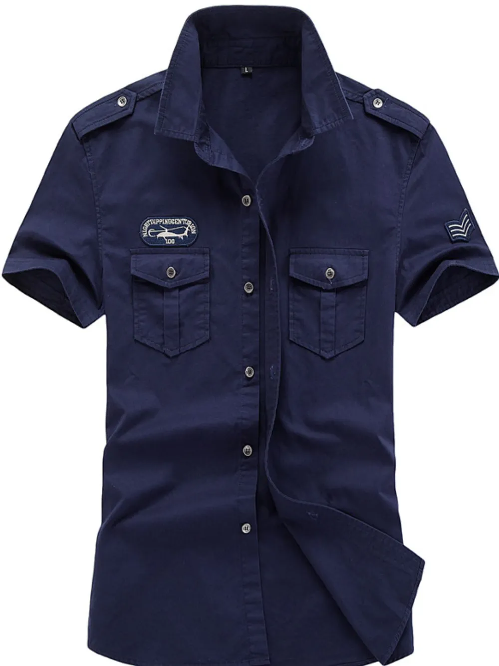 Men's Plus Size Collared Neck Short Sleeve Shirt, image 2