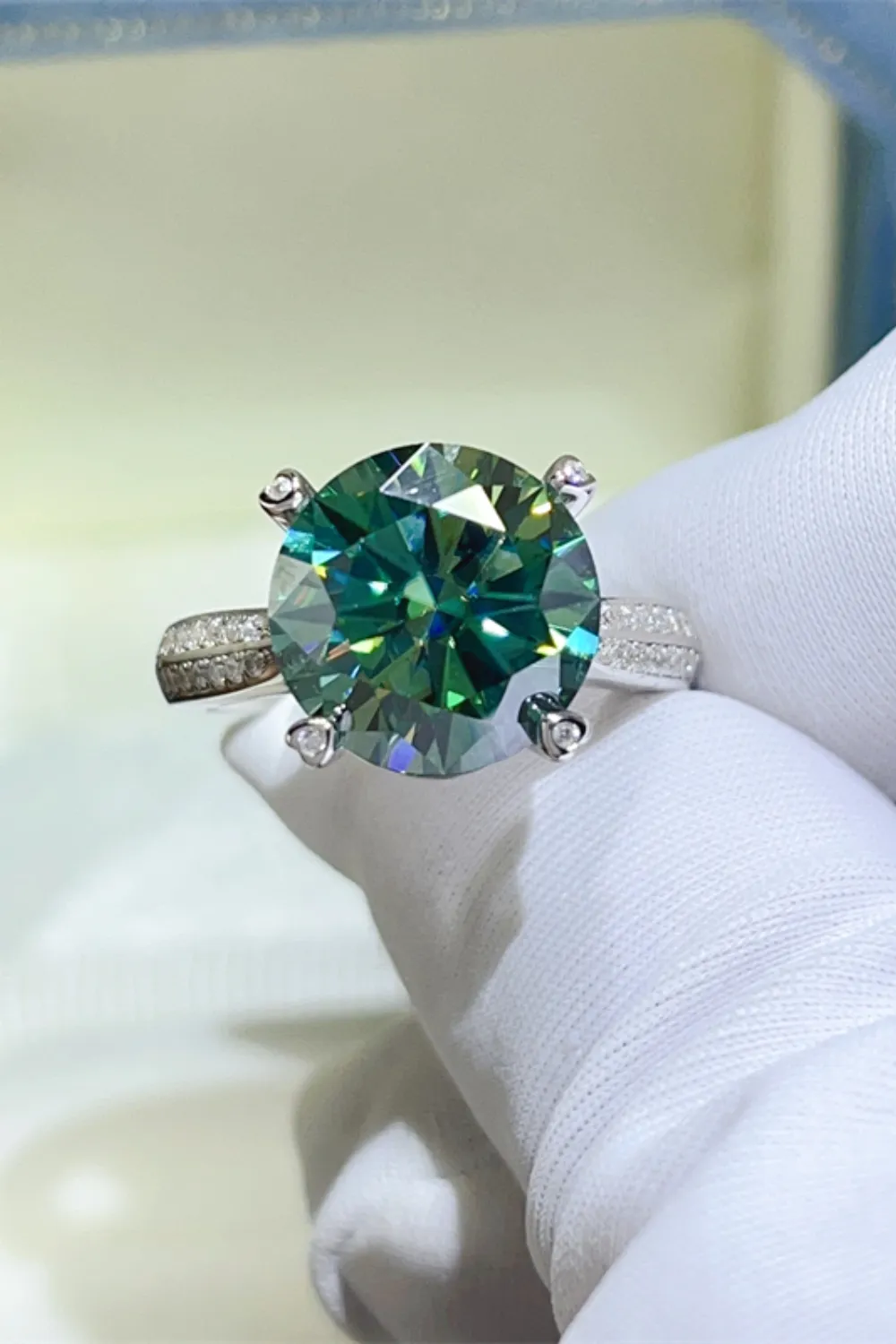 5 Carat Moissanite 925 Sterling Silver Ring, image 2