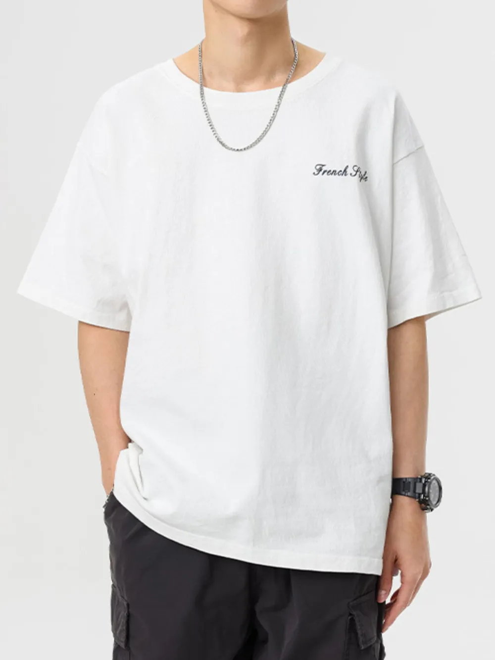 Men's Full Size Basic Style Oversized Round Neck Graphic T-Shirt Plus Size, image 4