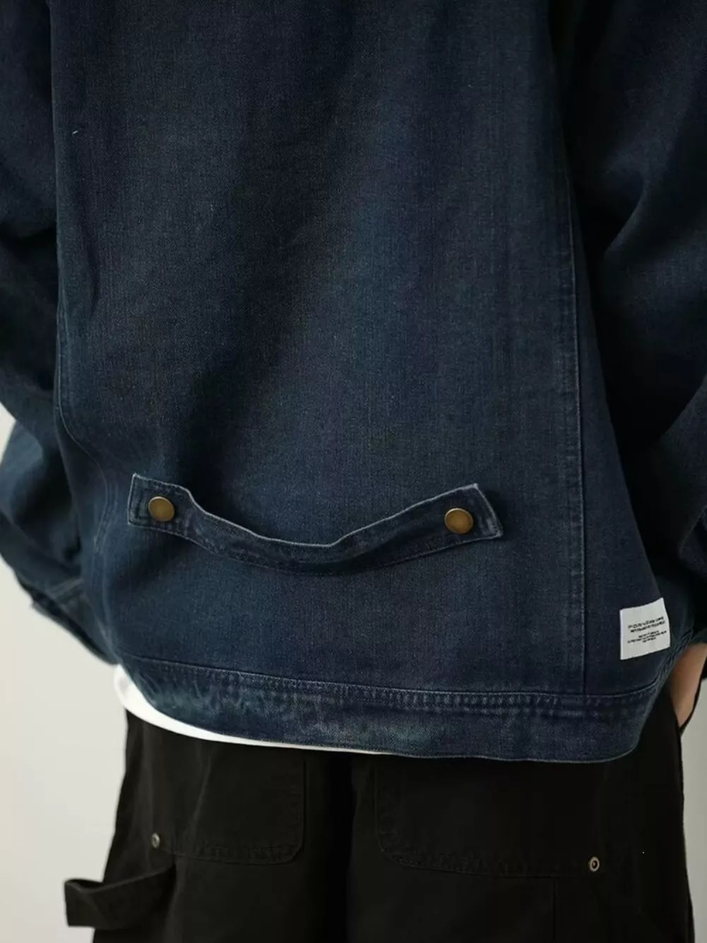 Men's Full Size Washed Zip Up Denim Jacket Plus Size, image 5
