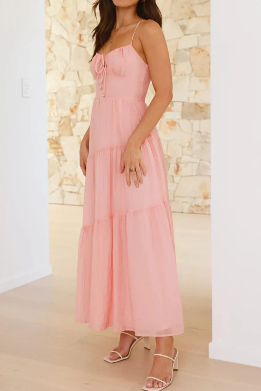 Ruched Smocked Back Cami Dress, image 5