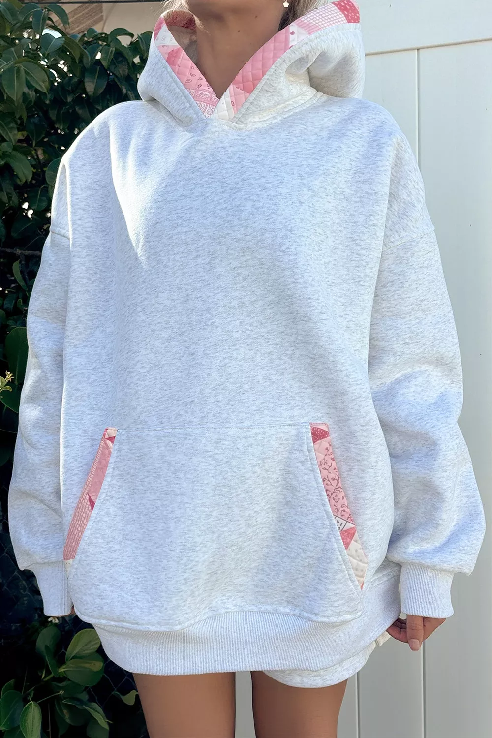 Contrast Patchwork Oversized Hoodie, image 2
