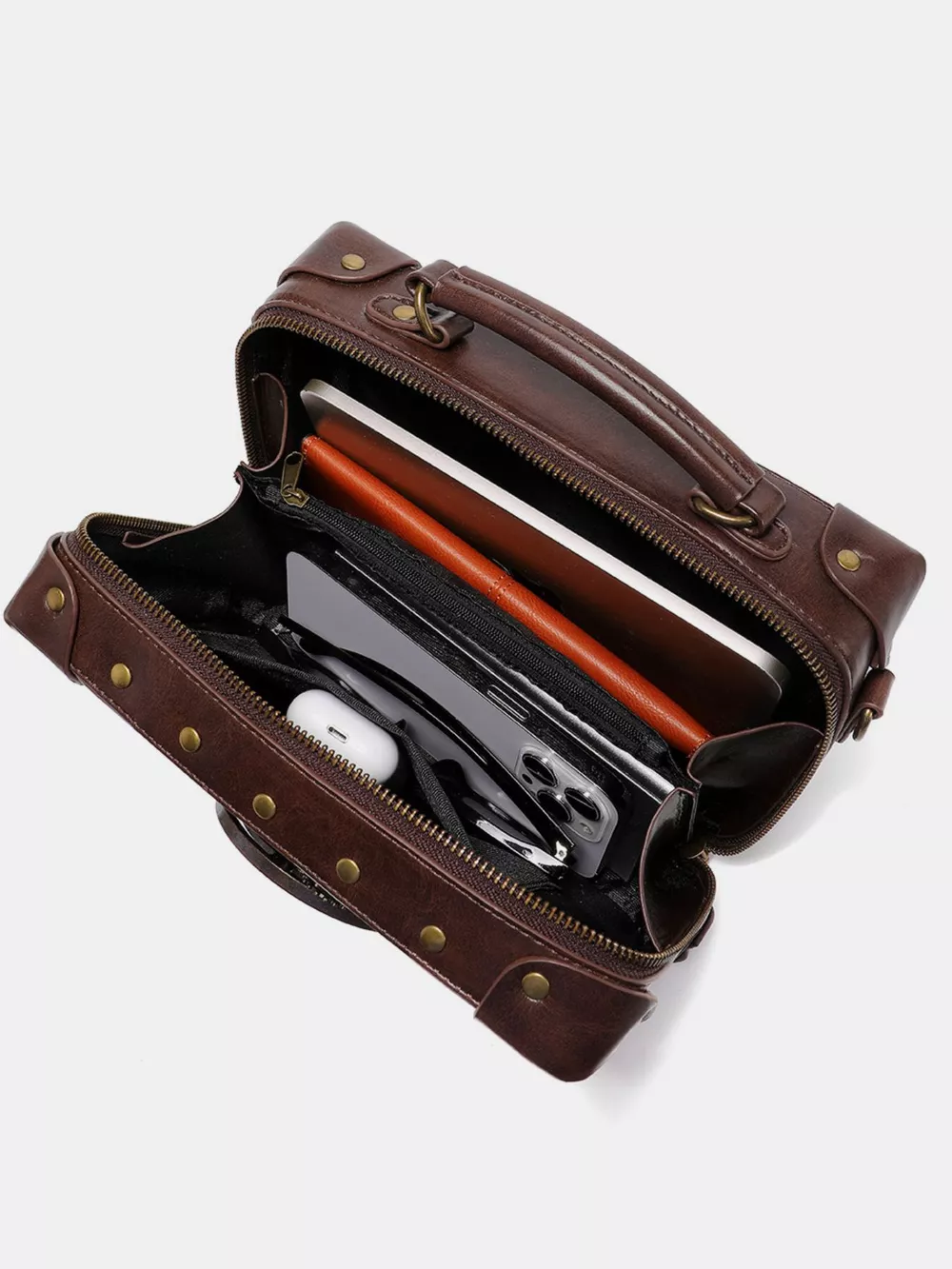Steampunk Clockwork Design Crossbody Bag, image 6