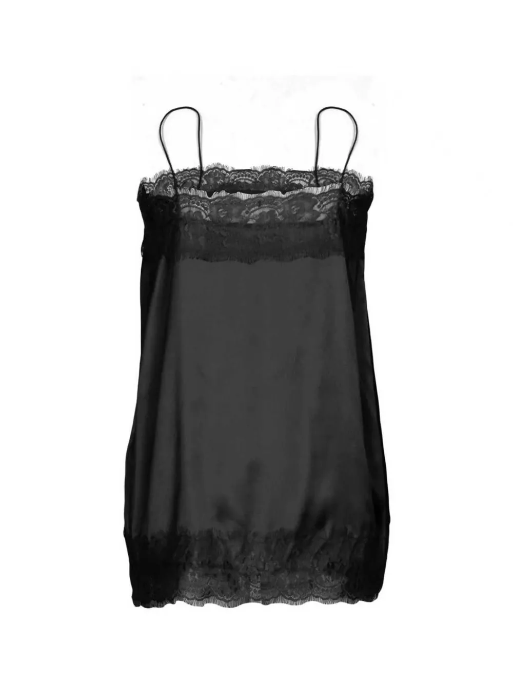 Lace Trimmed Satin Cami, image 2