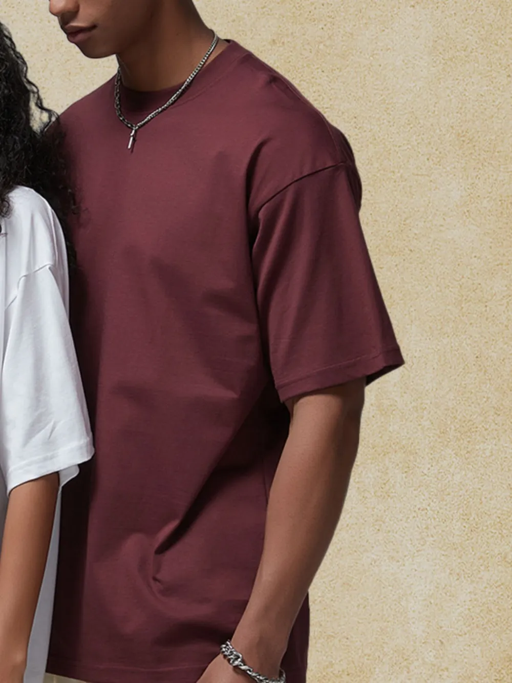 Men's Oversized Round Neck T-Shirt, image 3