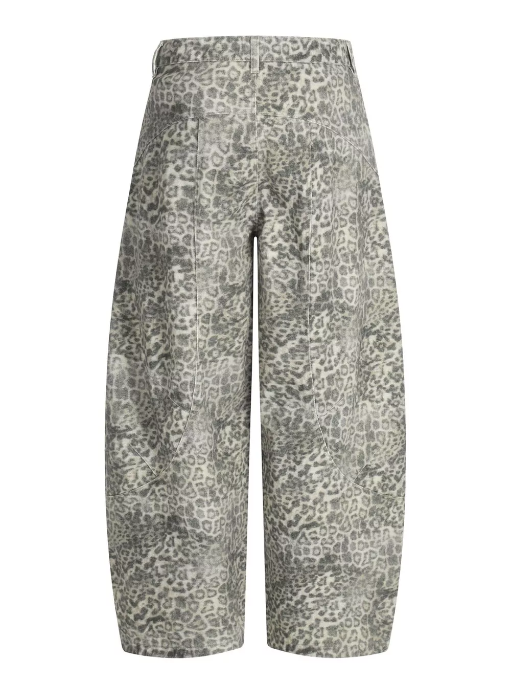 Men's High-Waisted Leopard Print Wide-Leg Barrel Pants, image 2