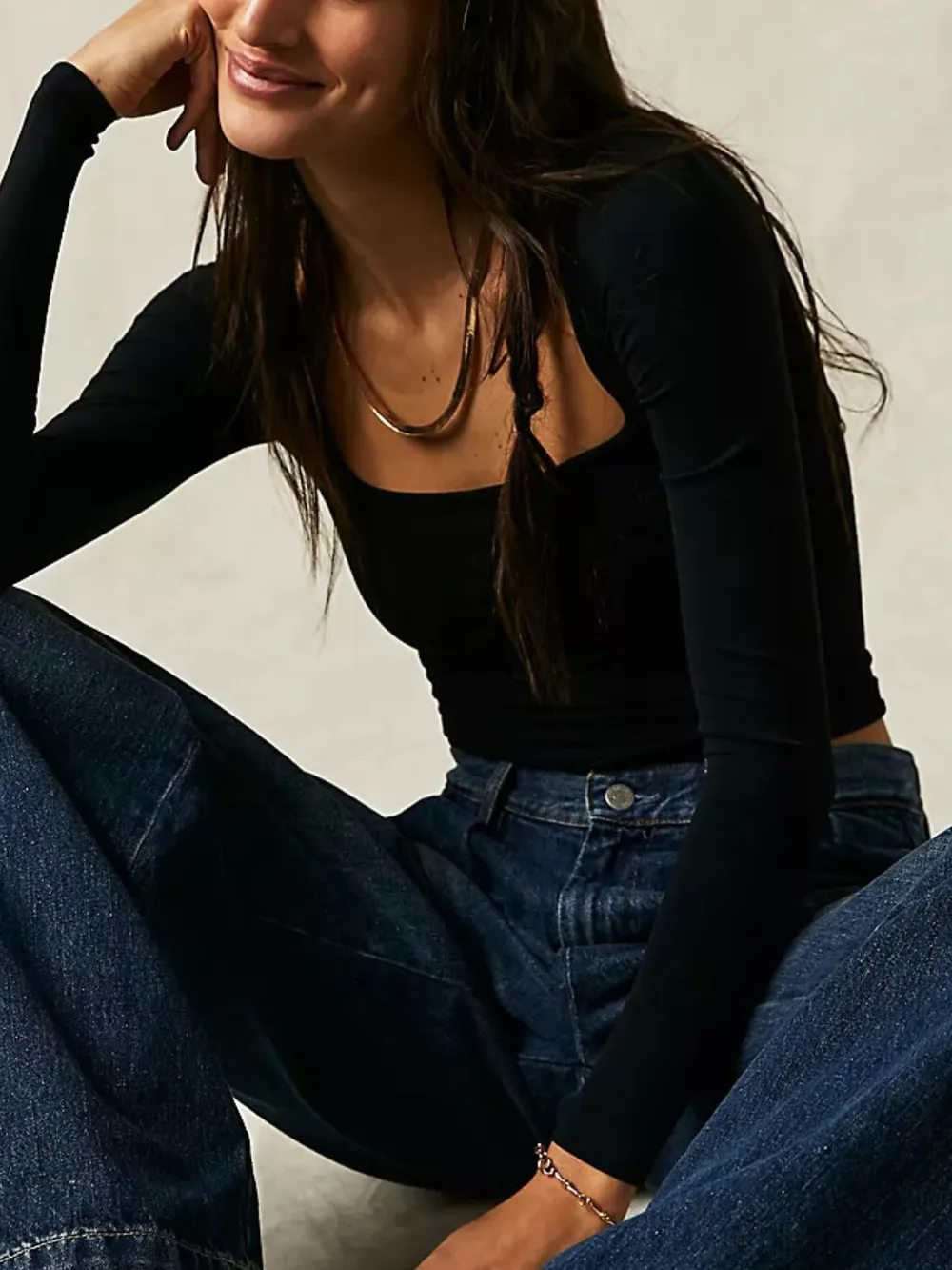 Square Neck Long Sleeve T-Shirt, image 6