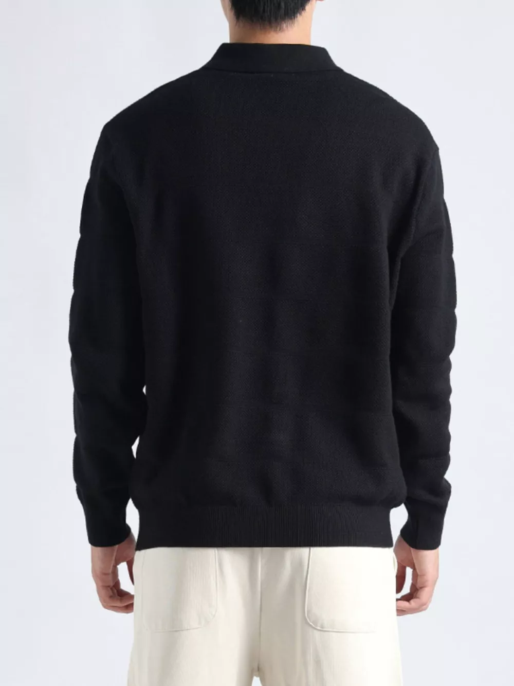 Men's Plus Size Button Detail Long Sleeve Knit Top, image 5